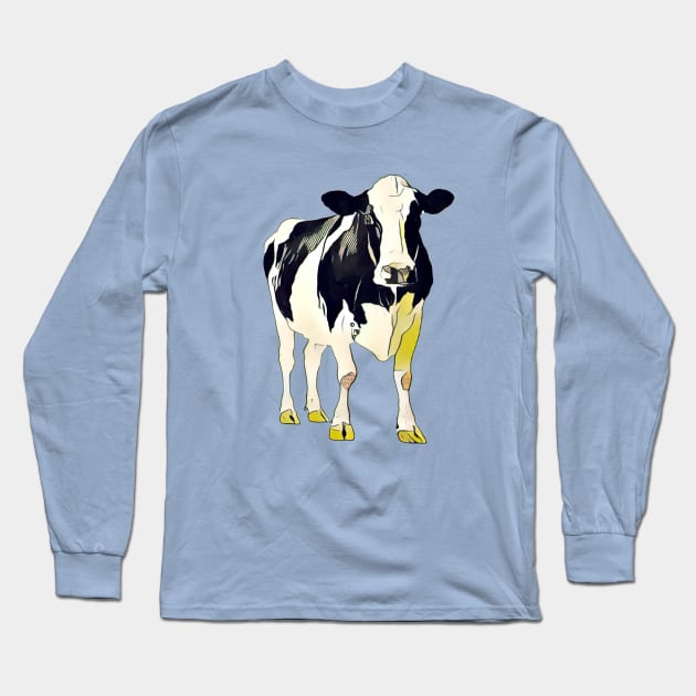 Moo Cow Long Sleeve T-Shirt by woodnsheep